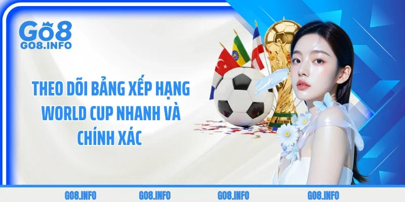 Theo dõi bảng xếp hạng World Cup nhanh và chính xác 