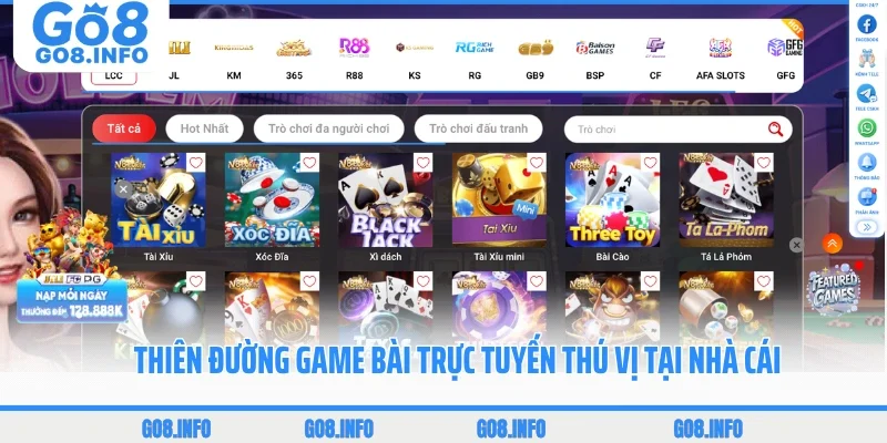 Thiên đường game bài trực tuyến thú vị tại nhà cái