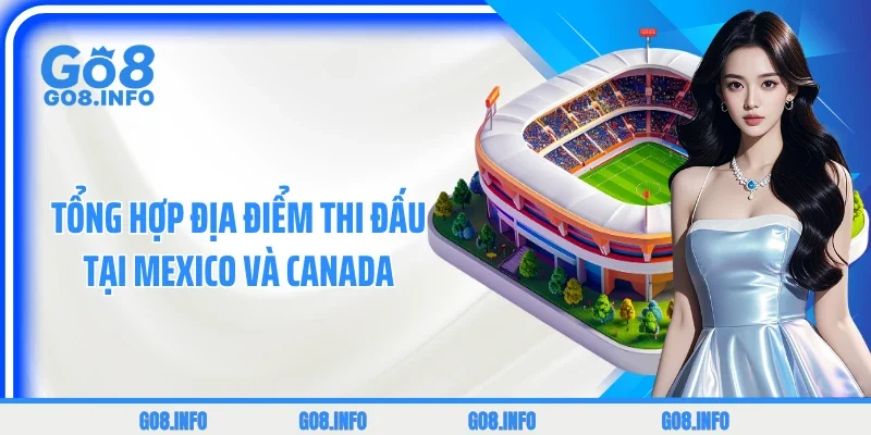 Tổng hợp địa điểm thi đấu tại Mexico và Canada